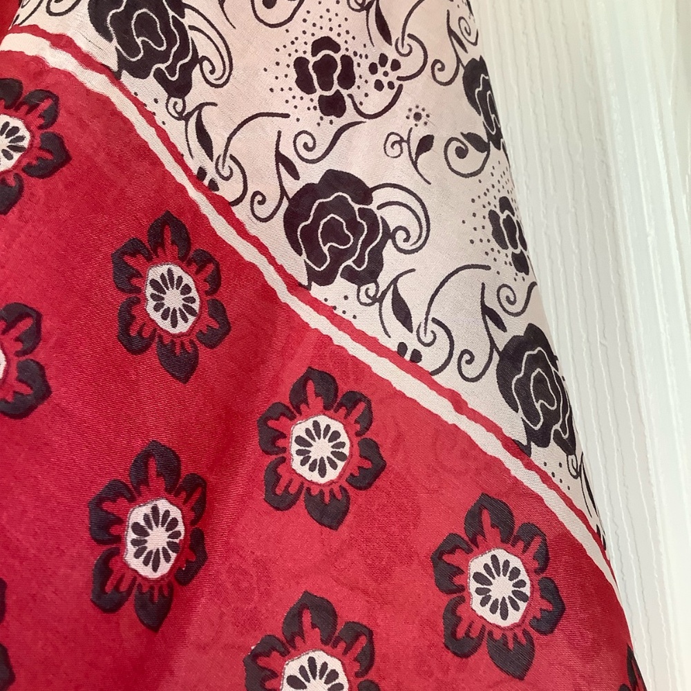 Johnny Was 100% silk scarf with tassels PRETTY - Picture 7 of 10